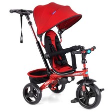 Kids Tricycle 6 in 1 Stroll Trike Adjustable Push Handle Red TY326400 INFANS