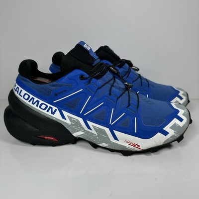 MEN S SIZE 7.5 SALOMON SPEEDCROSS 6 GTX WATERPROOF (Blue/White) - 417388