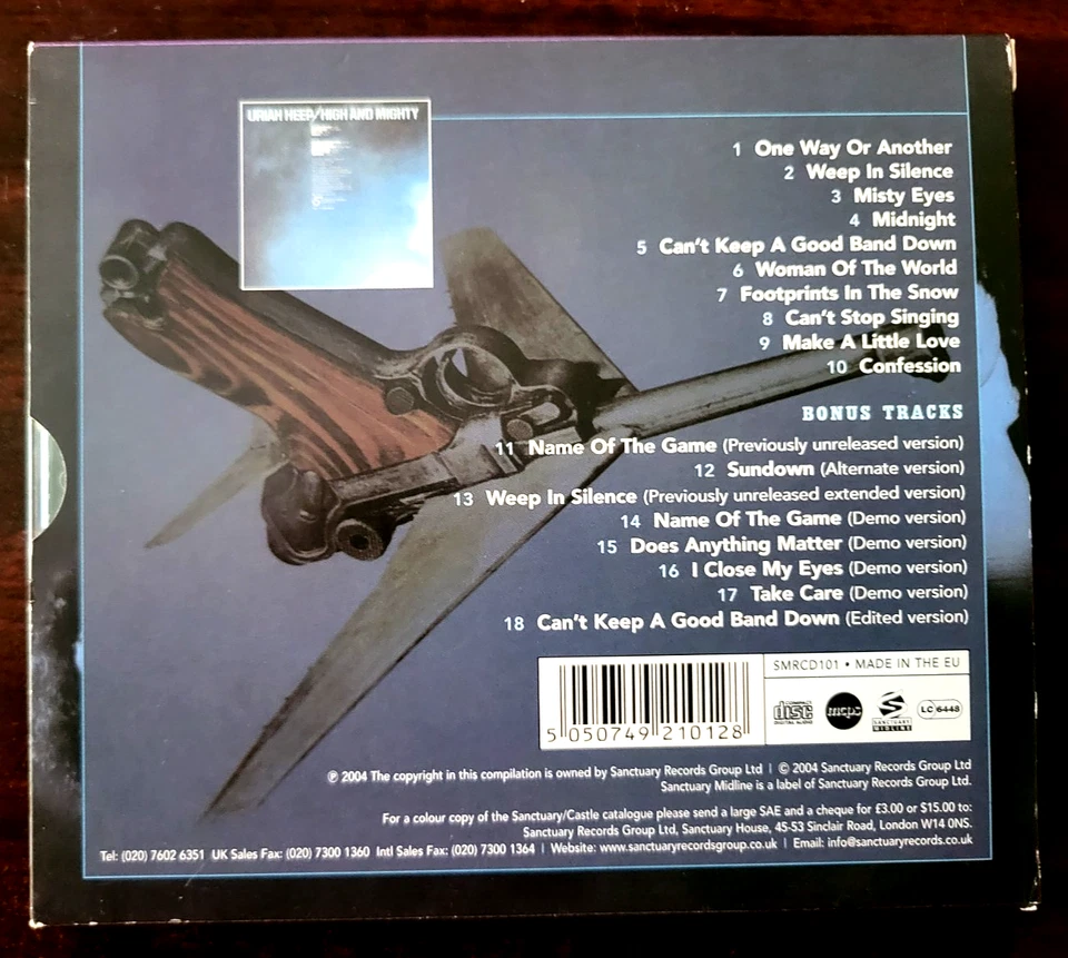 Uriah Heep - High And Mighty - Hard Rock Expanded De-lux Edition Mint England CD Foto 3 de 4