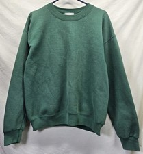 Vintage 90s Riders by Lee Blank Green Crewneck Sweatshirt Made In USA Mens Large