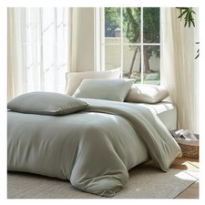 DOZ Duvet Cover Set, 100 Viscose derived from Bamboo, King/Cal King Sage NWT 