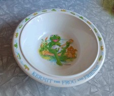 Kermit the Frog Hard Plastic Child's Bowl Vintage Muppets Toddler EDEN