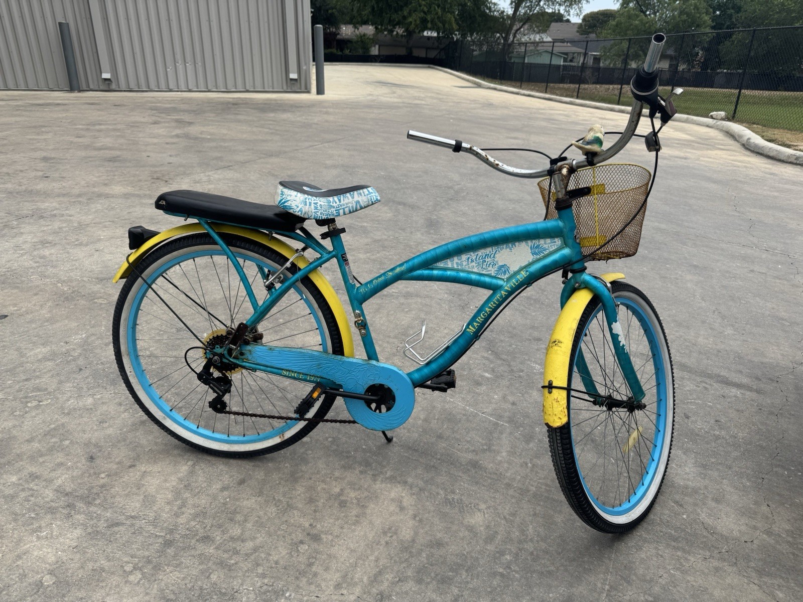 Bike 7-speed Blue/yellow 26" Basket Steel