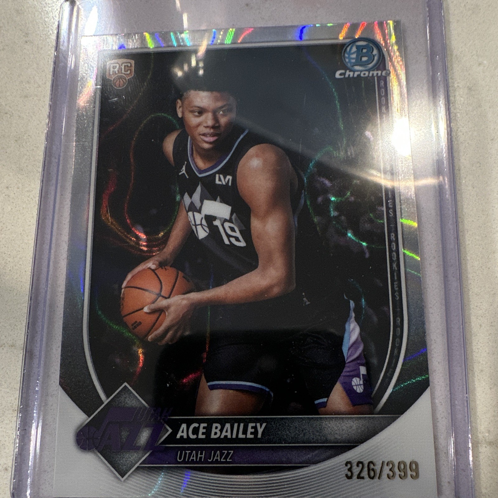 Topps Chrome 2025-26 Ace Bailey Utah Jazz #255 Magenta Refractor 326/399 RC