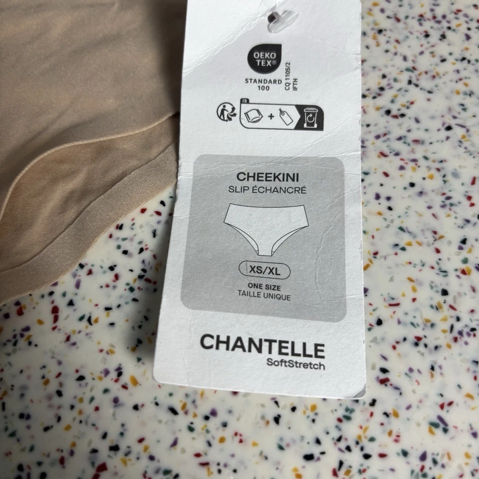 Nuevo con etiquetas Chantelle Cheekini suave elástico talla única nuevo ultra nude Foto 3 de 4