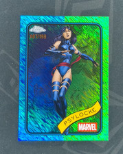 2025 Topps Chrome Marvel #135 PSYLOCKE Blue & Green Shimmer Refractor /199