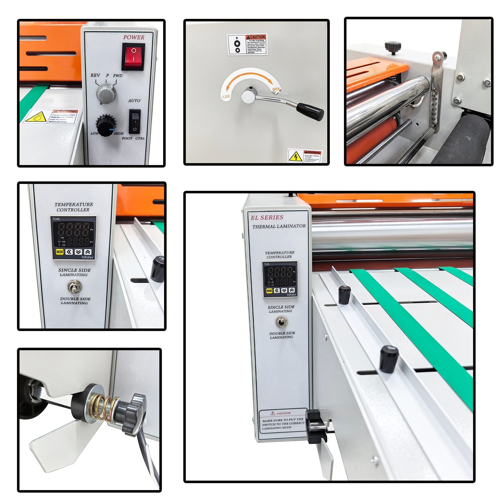 13'' Electric Steel Roller Thermal Laminator Single&Double Sided Laminating 110V
