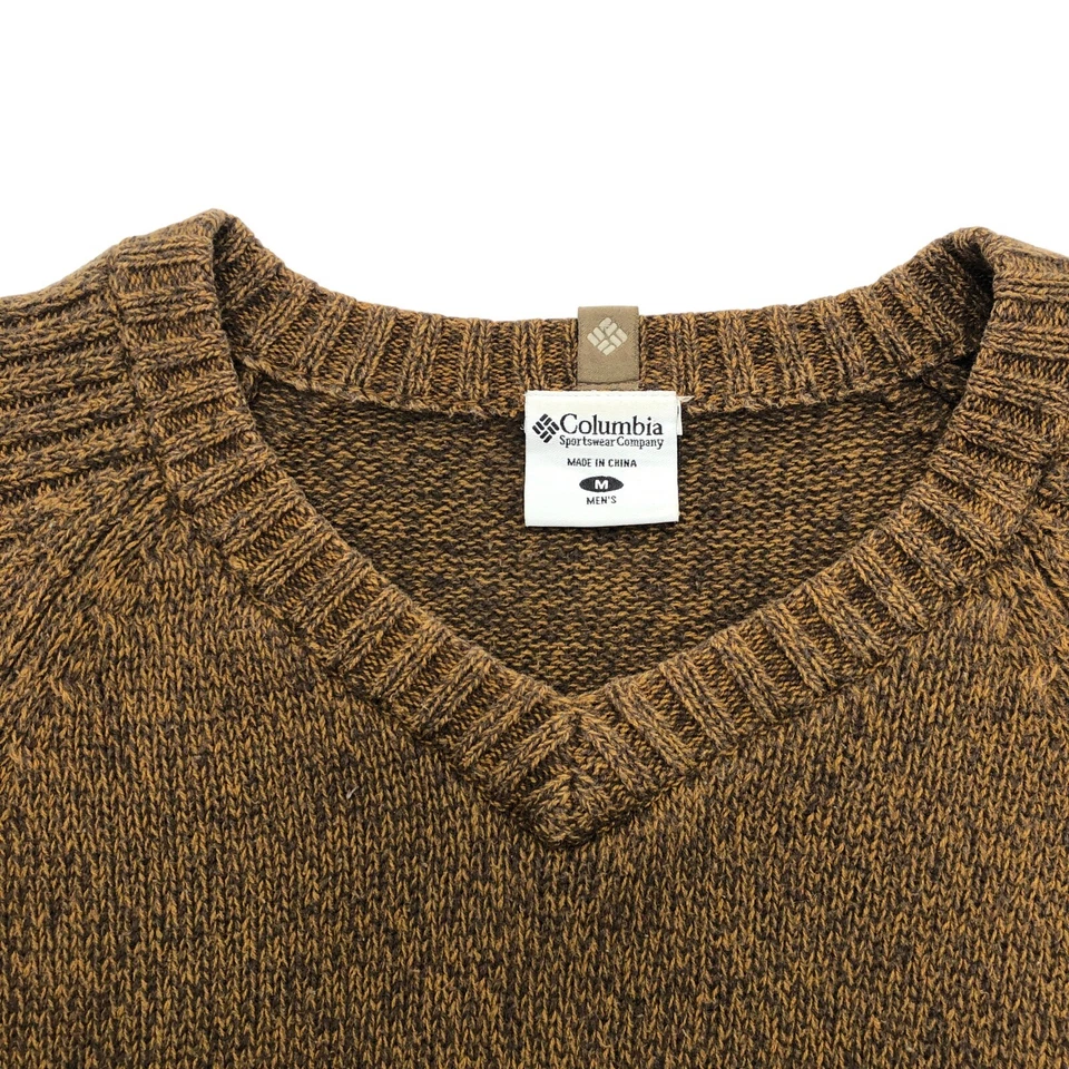 Suéter Pullover De Cuello En V COLUMBIA Marrón Para Hombre Talla M - Imagen 4 de 4