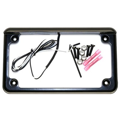 XTC Power Products Universal License Plate Frame - Black, 6in LED Frame LF-6BK