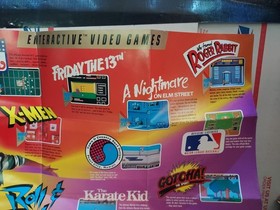 LJN Roll & Rocker Nintendo NES Promo Foldable Poster Insert Jaws Konami - #cb50