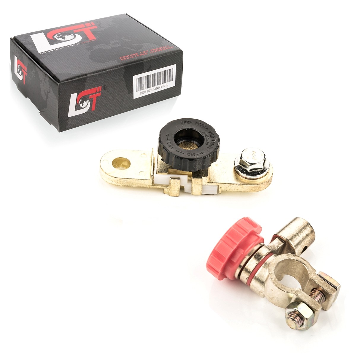 2x Car Battery Isolator Disconnect Switch with Round Knob Red Black for OPEL Car