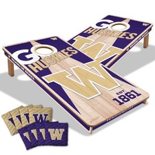 2x4 Pro Cornhole Boards Washington Huskies Regulation Size Foldable Legs