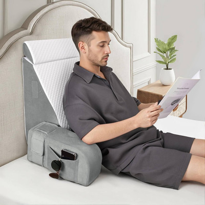 Reading Pillow for Sitting in Bed Adult, Back Pillow for Bed Sitting Up, Reading