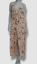 Bar III Womens Orange Animal-Print Swim Cover-Up Maxi Dress Swimwear Size XS