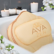 Ava Zen Extra Large Bath Pillow, Bath Pillow for Tub Neck and Back Support, L...