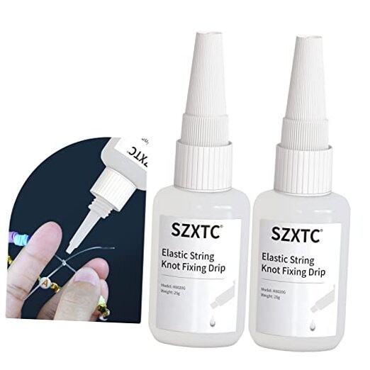 2 Pcs White Clay Bead Bracelets with Elastic String for Easy Fixing