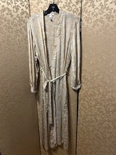 Oscar de la Renta Vintage Beige Multi-Color Robe Size Large L
