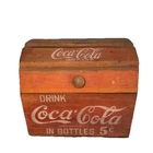Vintage Wooden Coca-Cola Lidded Box
