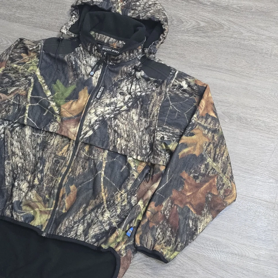 Rivers West Mossy Oak Camo Jacket Fleece H2P Waterproof PowerLock Men’s Medium - Image 3 of 4