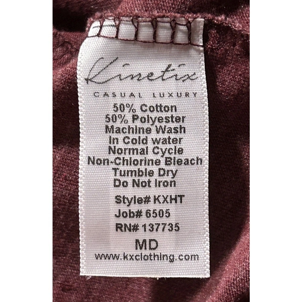 NWT Kinetix Long Sleeve Tee Hoodie Wine Red Medium MSRP $85 - product detail image 7