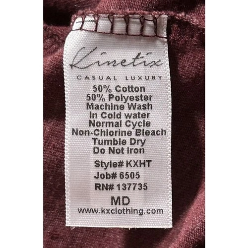 NWT Kinetix Long Sleeve Tee Hoodie Wine Red Medium MSRP $85 image 7