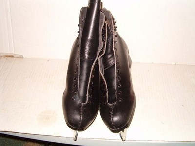 Lake Placid Flyer Model 290 Black Figure Skating Ice Skates Men's Size 9 Vintage