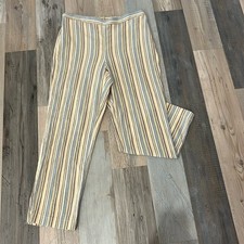 Norm Thompson Petite Large Pants Stripes Wide Leg Flowy Boho