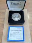 2000 Silver Eagle Dawn Of The New Millennium .999 Silver 1 Ozt W/ Box And COA