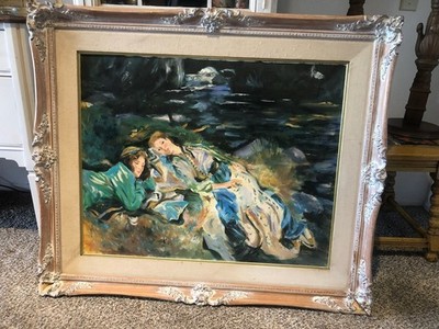 Vintage Oil  Painting ''The Brook''  by John Singer Sargent homage by Burris