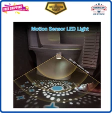 16-Color Motion Toilet Light with Star Projection, USB Rechargeable, 2-Pack