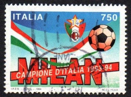 TIMBRE AC MILAN De Record FRANCOLLI D'OR EUR 9,81 - FR