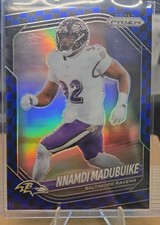2025 Panini Prizm - Justin Madubuike #22 Black & Blue Checker Prizm