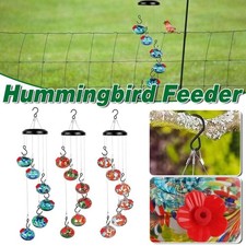 Hanging Hummingbird Feeder Outdoor Garden Nectar Dispenser Attracting Birds - Re