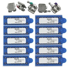 10 Kits MIM MINI Orthodontic Brackets Dental Metal MBT Roth 022 345 Hooks 5-5 OC