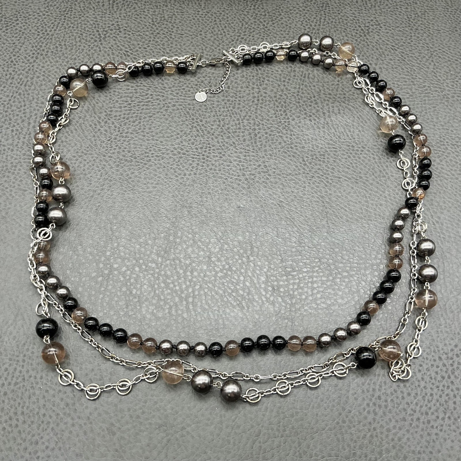 Talbots Multicolor Beaded Layered Statement Neckl… - image 2