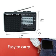 XHDATA D328 Portable Digital Radio AM FM DSP Multi Band Stereo Home Pocket Radio