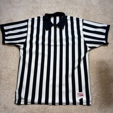 Camisa uniforme árbitro manga corta a rayas Powers para hombre talla XL - NFIOA