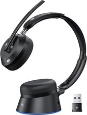 Wireless Headset with Mic for Work, Noise Cancelling Bluetooth Headset with Micr
