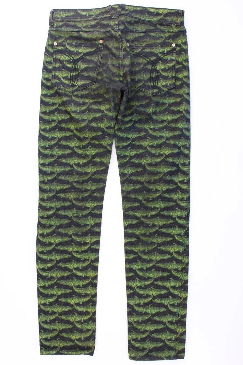⭐ Versace x H&M pantalones para damas talla W29, M, 38 verde algodón ⭐