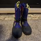 Sorel Size 6 Girls Magenta Yellow Purple Black Winter Snow Boot Tall EUC — photo 2