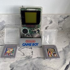 Original Clear play it loud Nintendo GameBoy DMG-01 Cleaned & Serviced excellent