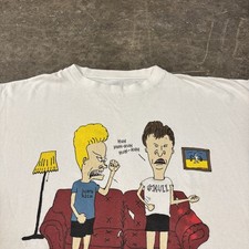 Vintage 1990s Stanley DeSantis MTV Beavis And Butthead Show Promo Shirt Size XXL