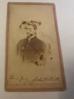 Civil War CDV Corp John F Brill 102nd Pa Vols WIA 3x, Corps Badge
