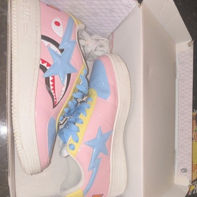 A Bathing Ape Bapesta M2 20th Anniversary Patent Pink Sneaker Shark WGM Star