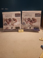 2 SafeRest Waterproof Twin Mattress Protectors - Fitted Machine Washable