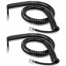 Phone Cord for Landline, 2 Pack Black Handset Telephone Cord, Universal Repla...