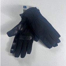 Isotoner Mens XL Black SmartDri Fleece Gloves Eco Comfort NEW