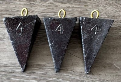 Bullet Weights 4 oz Pyramid Sinkers Fishing Weights 3 Pack WPY4