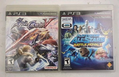 PlayStation All-Stars Battle Royale & Soul Calibur V PS3 Fighting Game Lot CIB