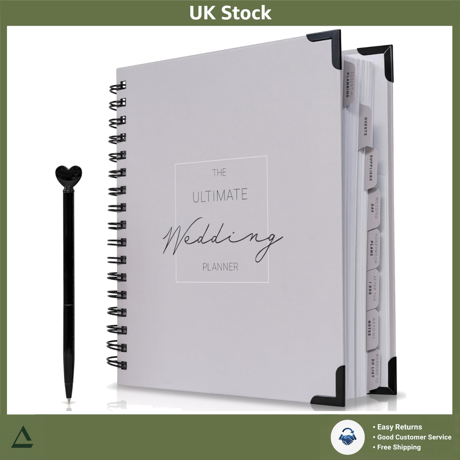 Ultimate Wedding Planner Organizer Guide Book for UK Weddings, 196 Pages
